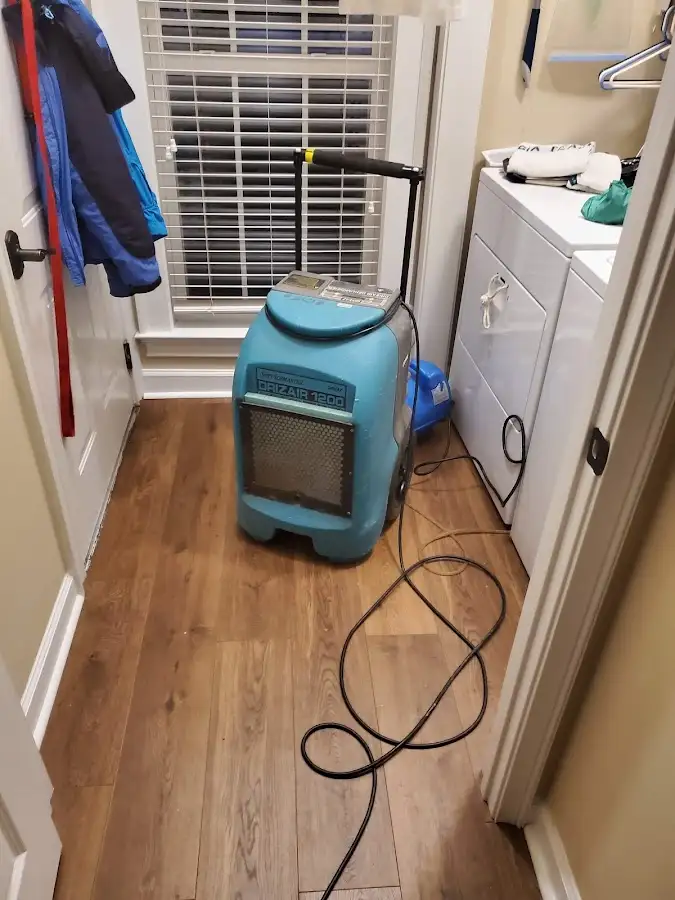Commercial dehumidifier deployed for Flood Damage Cleanup in Red Lion